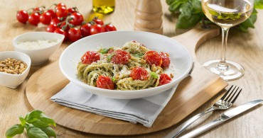 Recept Spelt Spaghetti met pesto en tomaatjes Grand'Italia